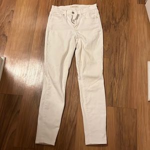 Madewell 9” high rise skinny jeans white